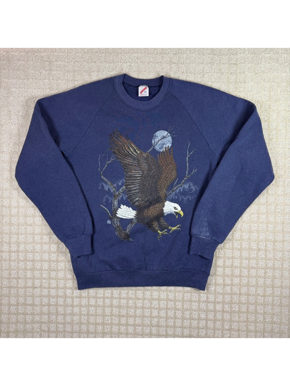 Vintage Jerzees Eagle Graphic Crewneck Sweatshirt Medium USA